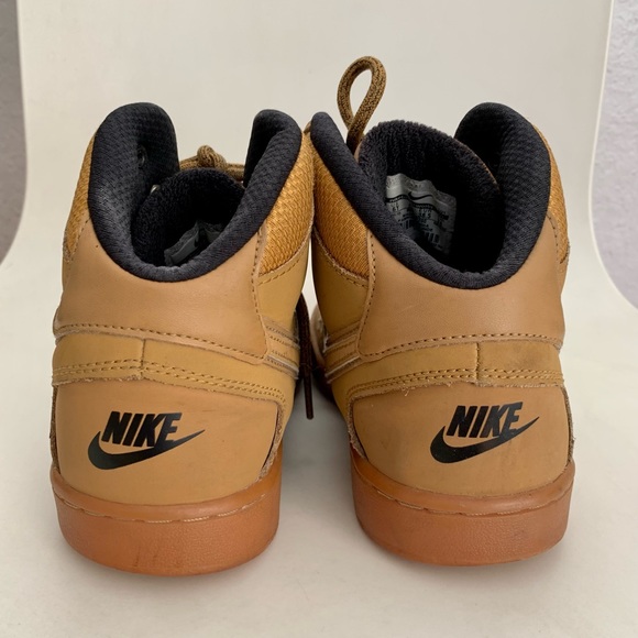 Nike Son of Force Mid Winter Wheat 807392-700 monochrome tan high top sneakers - Picture 2 of 10